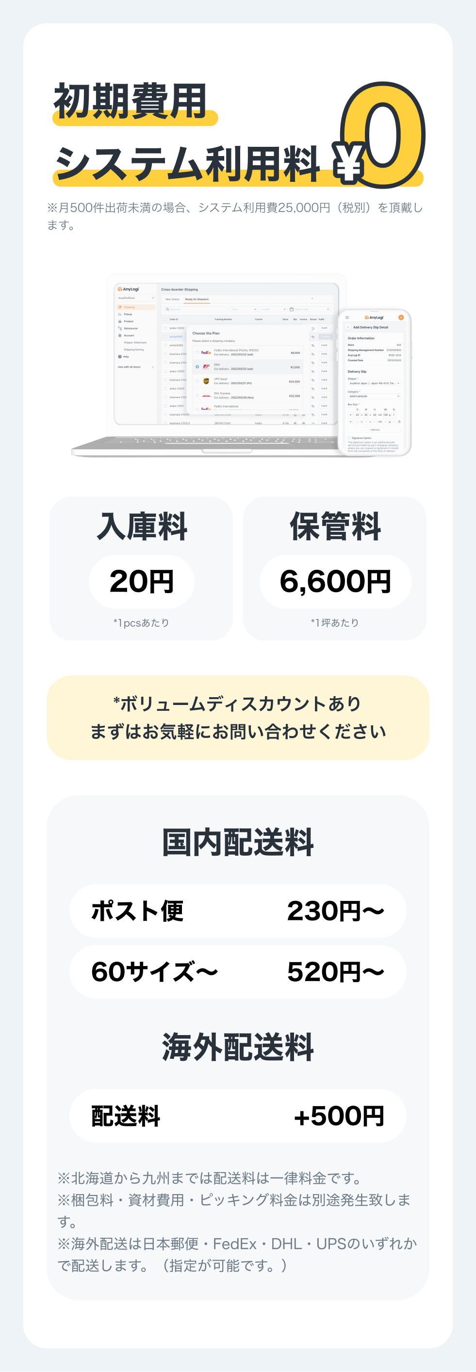 月額ご利用料金